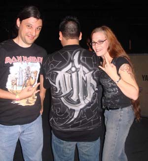 Jennifer and Claudio from Descent Into Madness with fan